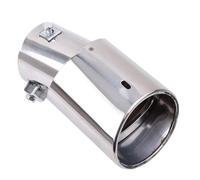 Embout De Silencieux D'échappement Rond Pour Voiture En Acier Inoxydable Chromé, Pour Remplacement HETEVSCCK(Curved)