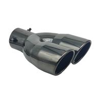 Embout De Silencieux D'échappement Universel En Acier Inoxydable Double Sortie 60 Mm 75 Mm Silencieux Tuyau Echappement(76MM Straight)