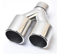 Embout De Silencieux Double Embout D'échappement En Acier Inoxydable Brillant À Bord Plat HETEVSCCK(63-89mm)