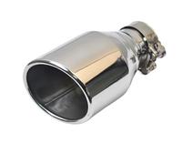 embout de silencieux Embout De Silencieux D'échappement Coudé Universel En Acier Inoxydable, 1 Pièce Embout Echappement(IN 60MM OUT 76MM)