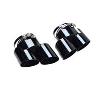 embout de silencieux Embout D'échappement Bilatéral Quadruple Pour BMW X5 X6 G05 G06, Un À Deux, En Acier Inoxydable, Noir Embout Echappement(Noir)