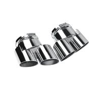 embout de silencieux Embout D'échappement Bilatéral Quadruple Pour BMW X5 X6 G05 G06, Un À Deux, En Acier Inoxydable, Noir Embout Echappement(Argent)
