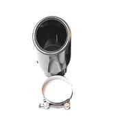 embout de silencieux Embout D'échappement Biseauté En Fibre Carbone Noir Brillant Pour Voiture Pour E63 1 Pièce, En Acier Inoxydable Embout Echappement(63-89mm)