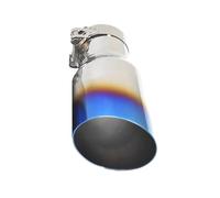 embout de silencieux Embout Silencieux D'échappement Universel En Acier Inoxydable Bleu Brunt Pour E90, 1 Pièce Embout Echappement(IN 51MM OUT 76MM)