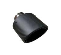 embout de silencieux Embouts D'échappement Ovales Inclinés En Fibre Carbone Mat 1 Pièce Système Silencieux Universel Garnitures Tuyau D'échappement Embout Echappement(73MM IN 150MM OUT)