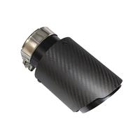 Embout de silencieux en Fiber carbone mat pour voiture Akrapovic, système d'échappement, buse universelle droite, acier inoxydable, noir Silencieux de voiture(63mm-89mm)