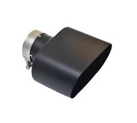 Embout de silencieux universel noir mat de 6,9 pouces, ovale plat de grand diamètre de 150 mm Adaptateur D'échappement Unversel(60MM IN- 150MM OUT)