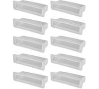 cyclingcolors 10x Embout Support Latte encastrable 53 x 8 mm Plastique pour sommier Cadre Bois Embout lit Meuble Fixation à mortaiser, Blanc