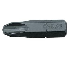 Embout de tournevis 1/4", lot avantageux de 10 pièces, cruciforme PH 2 L