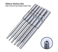 Embout de tournevis à tige ronde de 6 mm pour une utilisation électrique, ajustement magnétique pour 802, fonctionne avec vis Torx (ensemble creux de 100 mm)