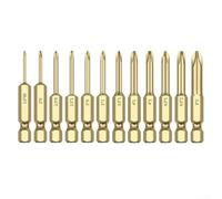 Embout de tournevis cruciforme doré, tige hexagonale 6,35 mm, 50 mm, pour perceuse électrique, pour perceuse électrique PH00 PH0 PH1 PH2 (1/4 x 50 x 3,5 x PH1)