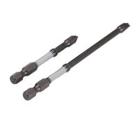 Embout de tournevis cruciforme FPH2 65-110 mm en alliage d'acier avec magnétisme pour électricien, convient pour disjoncteurs, disjoncteurs et panneaux de prises (65 mm + 110 mm)