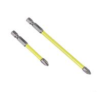 Embout de tournevis cruciforme magnétique FPH2 en alliage d'acier conçu pour les électriciens, disponible en deux longueurs pratiques 65 mm et 110 mm (65 mm + 110 mm)