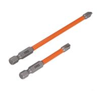 Embout de tournevis cruciforme magnétique pour électricien FPH2 65 mm 110 mm en alliage d'acier traité pour résistance à la rouille Convient pour disjoncteurs (65 + 110 mm)