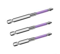 Embout de tournevis cruciforme PH2 magnétique K5 antidérapant avec acier trempé pour perceuses manuelles à couple élevé et tournevis électriques, plusieurs longueurs disponibles (65-70-90)