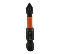 Embout de tournevis magnétique en alliage d'acier avec tige hexagonale de 6,35 mm pour perceuse électrique cruciforme et têtes Pozidriv Orange Taille Ph2 (PH1)