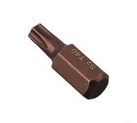 Embout de tournevis magnétique unique pour tournevis Torx Star 1 pièce 30 mm/75 mm tige hexagonale pour T20 pour T25 T40 T45 T50 T55 Alliage d'acier (30 mm-T40)