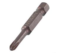 Embout de tournevis robuste en alliage d'acier avec tige hexagonale de 6,35 mm compatible avec les perceuses, lisse pour surface Ph00 à Ph2 pour pointes cruciformes, insert de 50 mm de long pour une