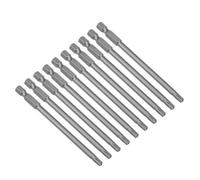 Embout de tournevis SOURCING MAP 10Pcs T25 Torx magnétique 1/4"" Tige hex 100mm Long Acier allié S2 inviolable sécurité