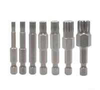 Embout de tournevis Torx à 12 pointes de 50 mm de long avec 6 embouts hexagonaux de 35 mm pour une utilisation avec perceuses pneumatiques et outils électriques (M8)
