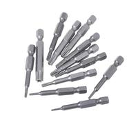 Embout de tournevis Torx en alliage d'acier de 50 mm de long avec tige hexagonale de 6,35 mm avec pointe magnétique pour un placement ferme des vis dans divers tournevis électriques (T27)