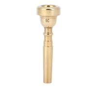 Embout de trompette 3C 5C 7C |Embouchure en laiton pour trompette/corne en Sib |Accessoire plaqué or robuste pour débutants et joueurs. (Gold 5C)