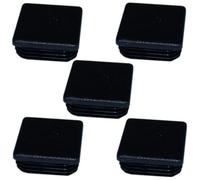 Embout de tube carré - CYCLINGCOLORS - 30x30MM - Lot de 5 - Noir - Plastique