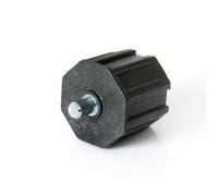 Embout de tube octogonal - pivot intégré - Ø40mm