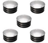 Embout de Tube Rond - CYCLINGCOLORS - Ø25mm - Plastique - Chrome - Lot de 5