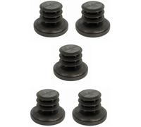Embout de tube rond - CYCLINGCOLORS - Lot de 5 - Plastique - Noir - Diamètre 22mm à 23mm