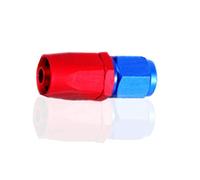 Embout de tuyau de carburant de voiture, AN6 Racing Conduite d'huile/carburant embout de tuyau pivotant adaptateur de raccord mâle bleu couleur rouge(AN6-0°)