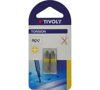 Tivoly Embout torsion PH2 L25 Blister de 2
