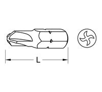 Embout de vissage TORQ SET 8 mm - entraînement 6,35 mm, L.25 mm KSTOOLS - 9112904
