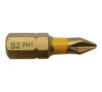 Embout de vissage -Torsion TiN -Pour vis Phillips (Blister) N°: N1 / L: 25 TIVOLY - 11522320100