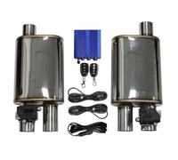 Embout d'échappement 1 À 2 Pièces Silencieux Système D'échappement Acier Inoxydable Contrôle Soupape Électrique Kit Tuyau Angle Réglable Terminal d'échappement(63MM A)