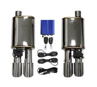 Embout d'échappement 1 À 2 Pièces Silencieux Système D'échappement Acier Inoxydable Contrôle Soupape Électrique Kit Tuyau Angle Réglable Terminal d'échappement(70MM B)