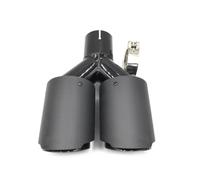 Embout d'échappement 1 Embout D'échappement Double Acier Inoxydable 63Mm Entrée 89Mm Sortie Silencieux D'échappement Noir Mat Tuyau d'échappement(51MM IN-76MM Out)