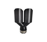Embout D'éChappement 1 Embout D'échappement Double Universel En Fibre De Carbone Noir Brillant Forme Y Pour Voiture Sifflet D'éChappement(63mm-76mm)