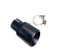 Embout d'échappement 1 Embout D'échappement Universel Tuyau Voiture Noir 89Mm 101Mm Terminal d'échappement(IN 70-OUT 101)