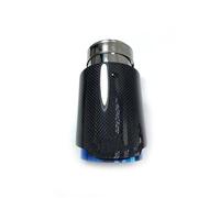 Embout d'échappement 1 Embout D'échappement Voiture Simple Tuyau Bleu Brillant De Silencieux Carbone Uni Pour BMW E71 E46 E60 E90 Auto Fuyal Sifflet(ID 70-OD 76)