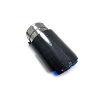 Embout d'échappement 1 Embout D'échappement Voiture Simple Tuyau Bleu Brillant Silencieux Carbone Uni Pour BMW E71 E46 E60 E90 Auto Fuyal Sifflet(ID 60-OD 89)