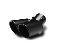 Embout D'Échappement 1 Embout Silencieux D'échappement Universel 63 Mm Double Sortie En Acier Inoxydable Noir