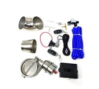 Embout D'échappement 1 Ensemble Vanne Commande D'échappement, Actionneur E Vide, Type Fermé Découpe + Télécommande Sans Fil + Tuyau Coudé 2 ''/2.5''/3'' Silencieux(2.5Inch-63MM)