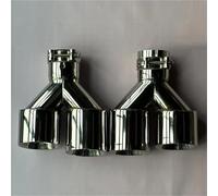 Embout d'échappement 1 Paire D'embouts D'échappement Doubles Y Pipe Buse Embout Silencieux Double Sortie Tuyaux Pour Toutes Voitures Auto Fuyal Sifflet(ID 70-OD 114)