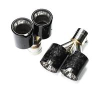Embout d'échappement 1 Paire D'embouts D'échappement Pour BMW Quad Y Universel Fibre Carbone Forgé Tuyau Voiture Buse Silencieux Terminal d'échappement(ID67MM)