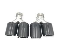 Embout d'échappement 1 Paire ID : 63MM OD : 89MM Tuyau D'échappement Universel Brillant Double Embout D'échappement Tuyau Silencieux Quadruple Acier Inoxydable Terminal d'échappement(60 IN 89 OUT)