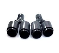 Embout d'échappement 1 Paire Y Style Double Brillant Noir En Fiber Carbone Embout D'échappement Queue Tuyau Silencieux Embouts Quad Conseils Universels Tuyaux d'échappement(73mm in-114mm out)