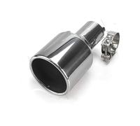 Embout D'Échappement 1 Pièce 114 Mm Sortie Universelle Accessoires Voiture Argent Bride Bouclée Silencieux D'échappement Embout En Acier Inoxydable(Flat cut-lnlet63mm)
