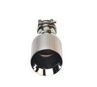Embout D'échappement 1 Pièce 2,5 Pouces Entrée 4 Sortie 7 Long 304 Acier Inoxydable Bouche Inclinée Double Couche Tuyau Embout Echappement
