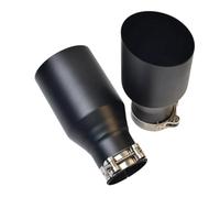 Embout D'Échappement 1 Pièce D'accessoires Universels Pour Voiture Silencieux Plat En Acier Inoxydable Embout Noir Mat Coupé Sortie Du Tuyau D'Échappement(60-101 slash)